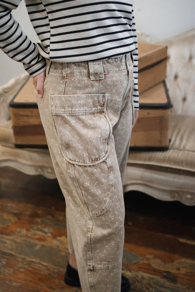 Willa Vintage Washed Floral Barrel Jeans