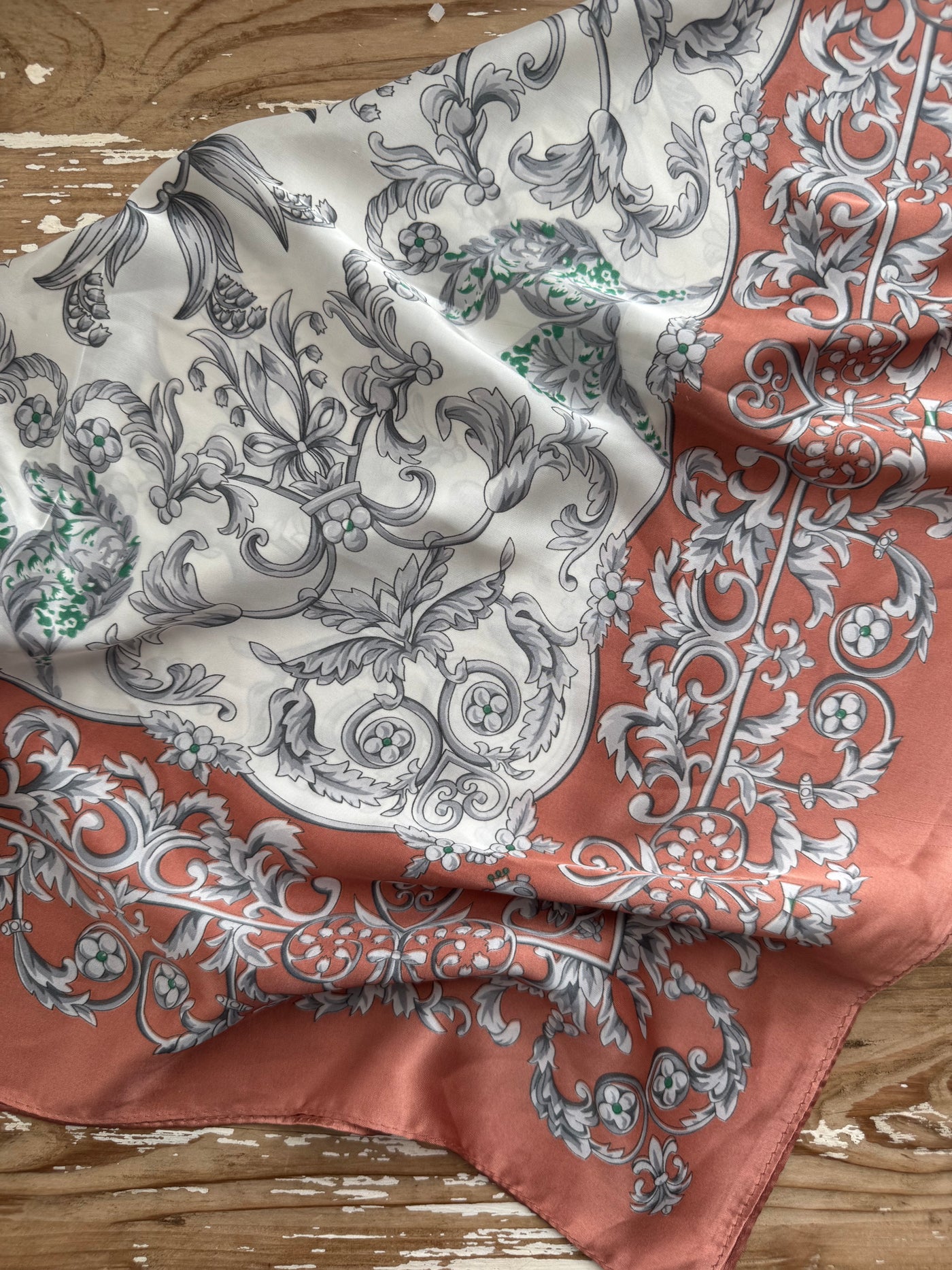 28" Wallpaper Floral Scarf | Blush