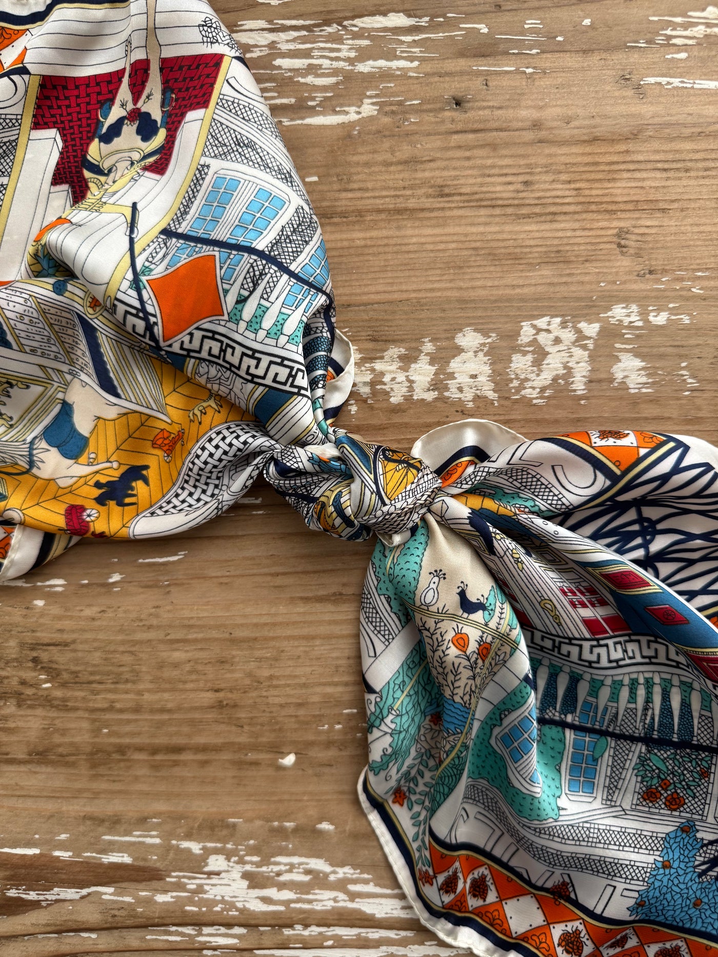 28" Wallpaper Floral Scarf | Bright Multi