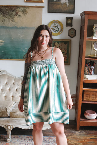 Iris Striped Baby Doll Mini Dress