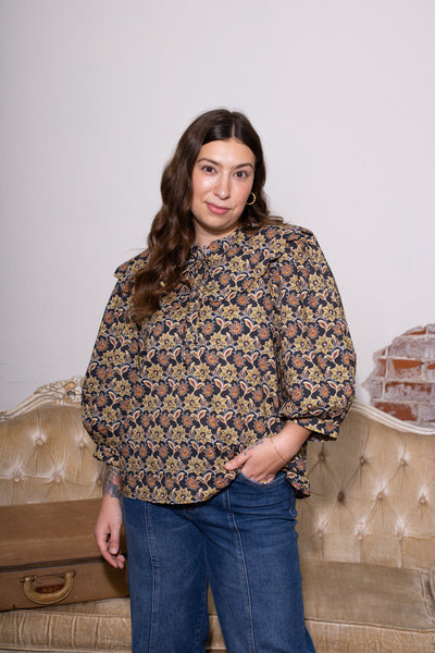 Elizabeth Floral Collared Top