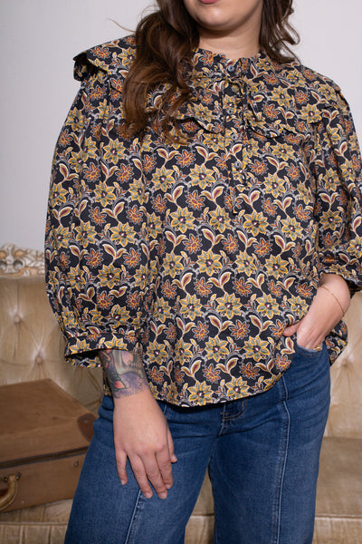 Elizabeth Floral Collared Top