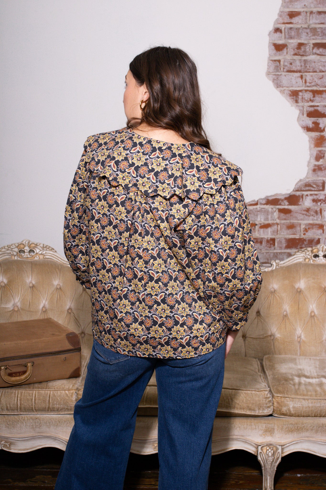 Elizabeth Floral Collared Top