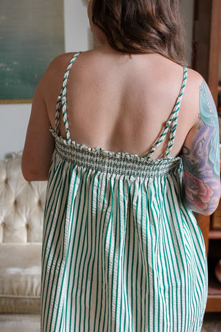 Iris Striped Baby Doll Mini Dress