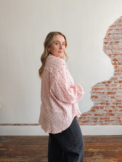 Gigi Floral Gauze Button Down Top