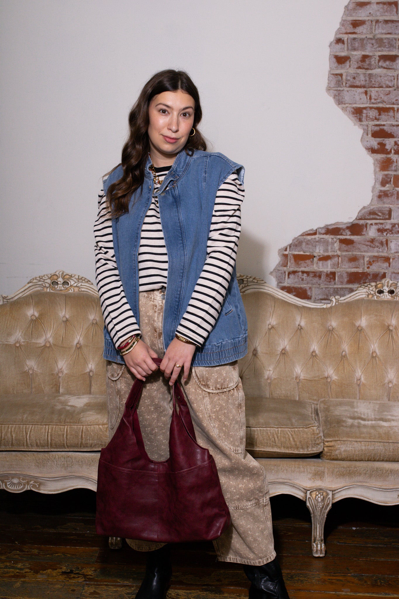 Georgie Oversized Denim Vest