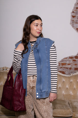 Georgie Oversized Denim Vest