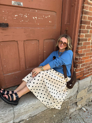 Morgan Polka Dot Midi Skirt