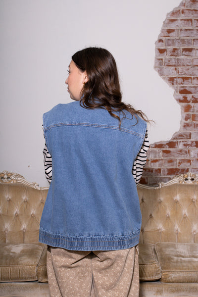 Georgie Oversized Denim Vest