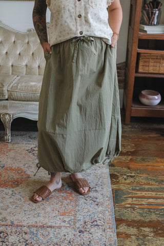 Harper Drawstring Midi Skirt