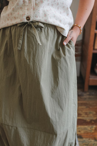 Harper Drawstring Midi Skirt