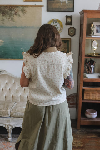 Tess Floral Ruffle Top