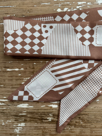 Classic Twilly Scarf | Geometric