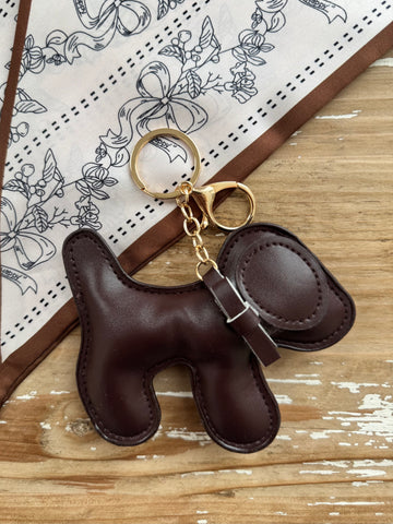 Faux Leather Dog Bag Charm