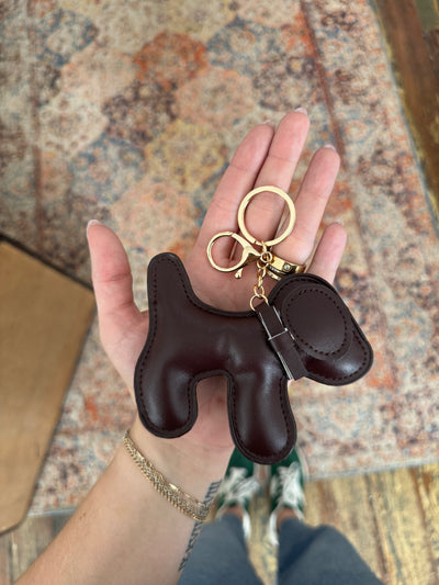 Faux Leather Dog Bag Charm
