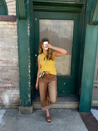 Holland Vintage Washed Stripe Cuffed Jeans