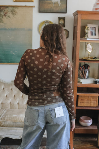 Naomi Polka Dot Sheer Top