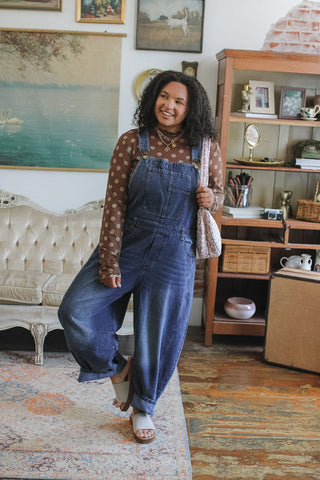 Hollis Denim Barrel Overalls