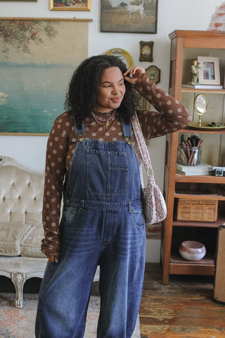 Hollis Denim Barrel Overalls