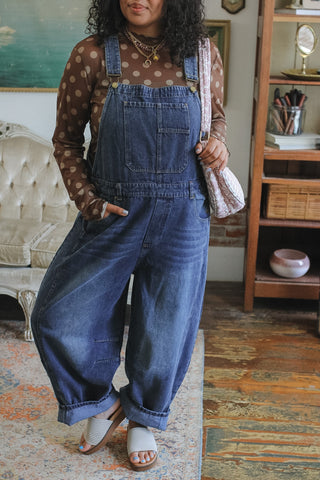 Hollis Denim Barrel Overalls