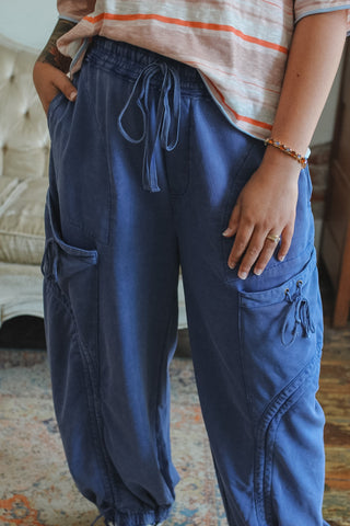 Micah Drawstring Knit Cargo Pants