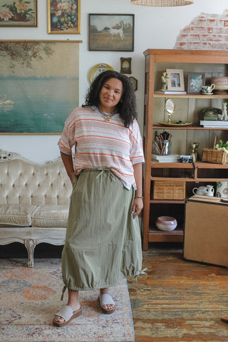 Harper Drawstring Midi Skirt