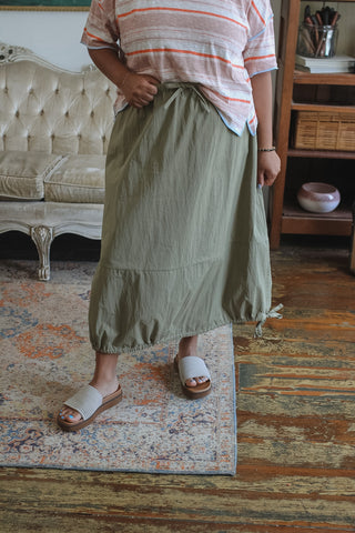 Harper Drawstring Midi Skirt