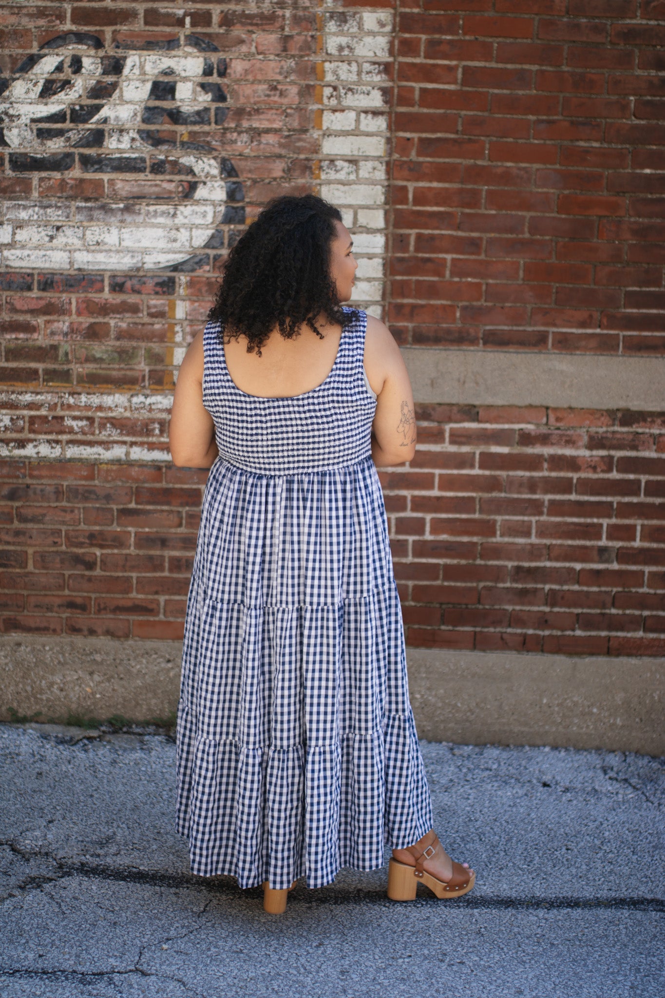 Layla Gingham Tiered Maxi Dress