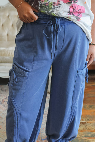 Micah Drawstring Knit Cargo Pants