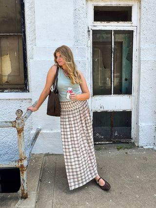 Evie Gingham Maxi Skirt