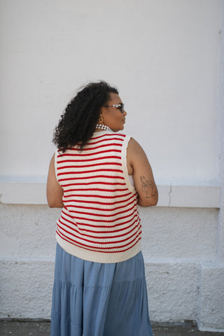 Hadley Striped Sweater Vest Top