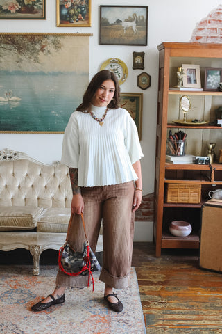 Holland Vintage Washed Stripe Cuffed Jeans