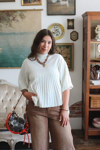 Eloise Ribbed Knit Sweater Top