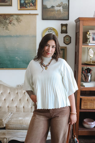 Eloise Ribbed Knit Sweater Top