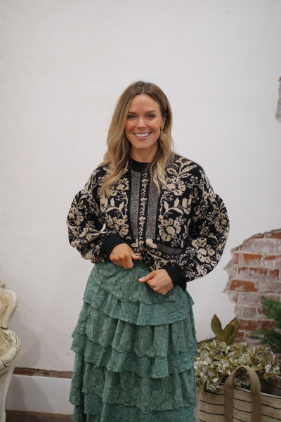 Carly Floral Knit Sweater