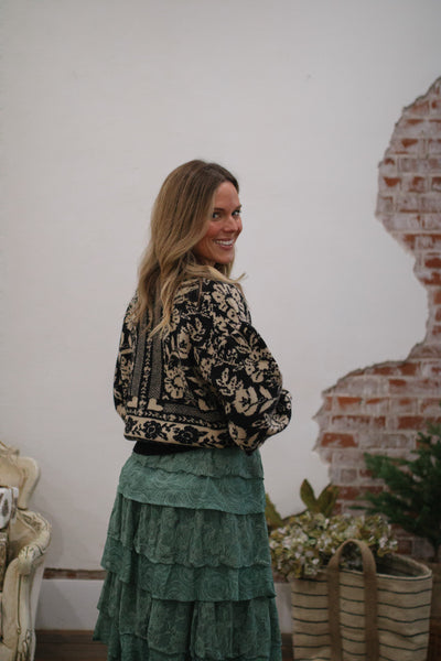 Carly Floral Knit Sweater