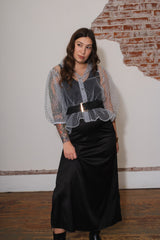 Riley Polka Dot Sheer Top