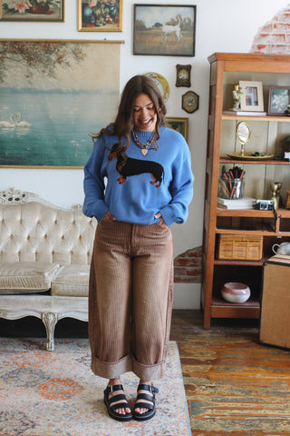 Holland Vintage Washed Stripe Cuffed Jeans