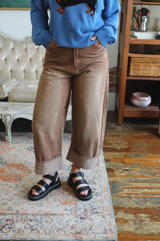 Holland Vintage Washed Stripe Cuffed Jeans
