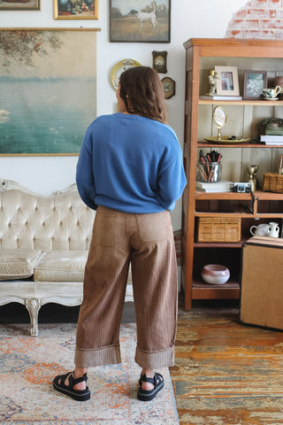 Holland Vintage Washed Stripe Cuffed Jeans