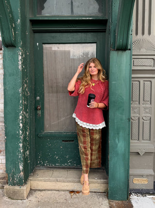 Beni Plaid Pull On Pants