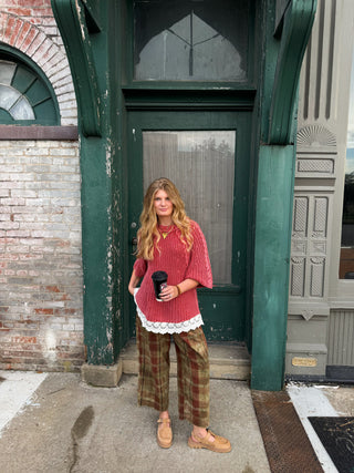 Beni Plaid Pull On Pants