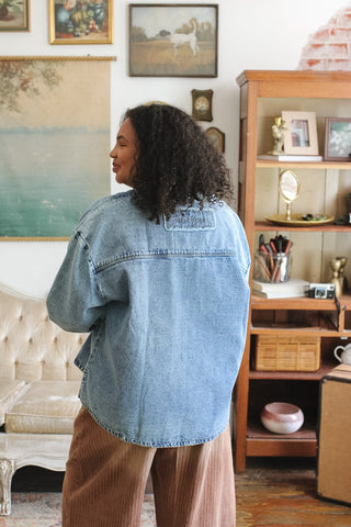 Lila Button Front Denim Shirt Jacket