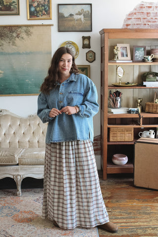 Evie Gingham Maxi Skirt