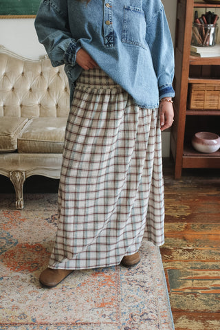 Evie Gingham Maxi Skirt