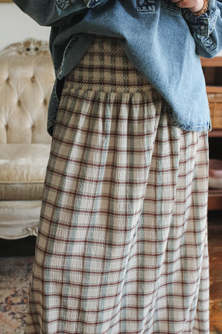 Evie Gingham Maxi Skirt