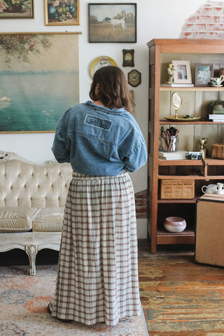 Evie Gingham Maxi Skirt