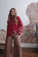 Vivienne Oversized Cable Knit Sweater