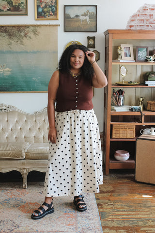 Morgan Polka Dot Midi Skirt