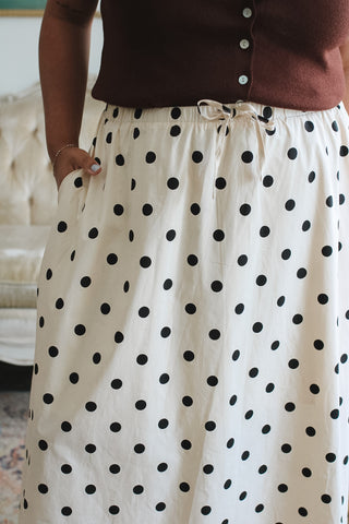 Morgan Polka Dot Midi Skirt